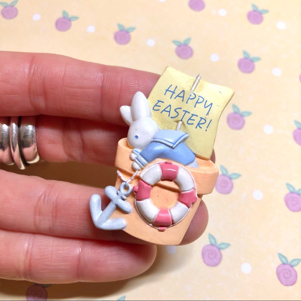 VTG Hallmark Cards Easter Sailor Bunny Brooch